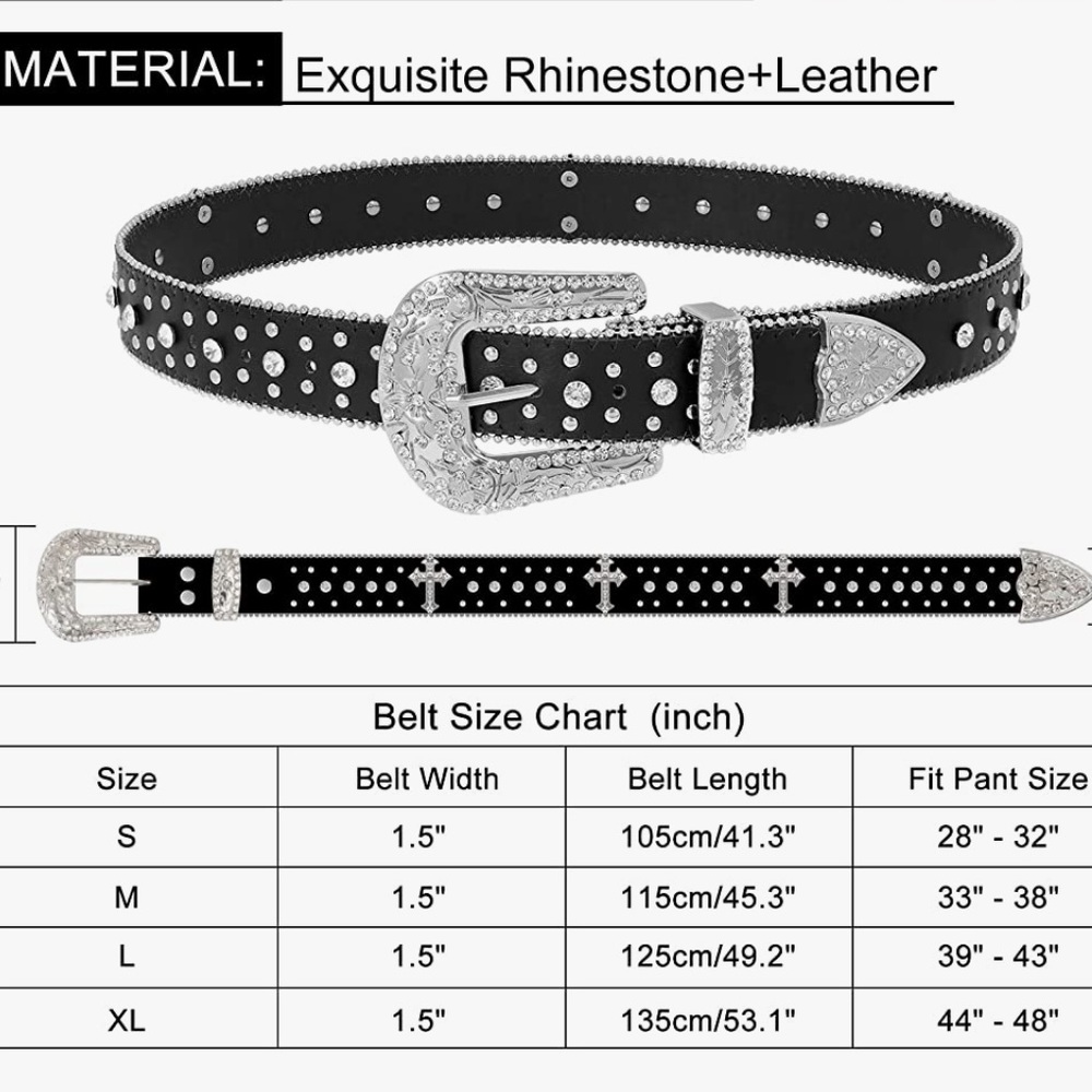NWT LARGE Rhinestone Belt